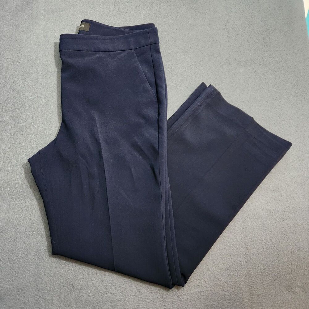 Talbots Women 10 Navy Lined High Rise Straight Leg Dress Pants